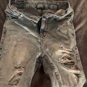 American Eagle Outfitters Ripped Blue Jean Shorts